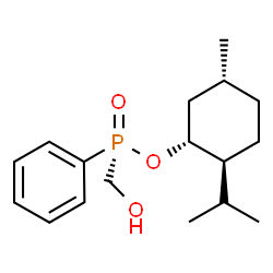 (Sp)-羟甲基苯基膦酸[(-)-(1R,2S,2R)-2-异丙基-5-甲基环己醇]酯结构式