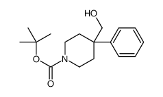 4-(羟基甲基)-4-苯基哌啶-1-羧酸叔丁酯结构式