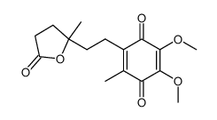 2,3-dimethoxy-5-methyl-6-[2-(2-methyl-5-oxo-tetrahydro-furan-2-yl)-ethyl]-[1,4]benzoquinone结构式