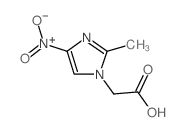 (2-甲基-4-硝基-1H-咪唑-1-基)乙酸结构式