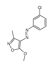 3-methyl-5-methoxy-4-(m-chlorophenylazo)isoxazole结构式