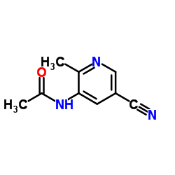 N-(5-氰基-2-甲基吡啶-3-基)乙酰胺结构式
