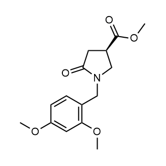 (3R)-1-[(2,4-二甲氧基苯基)甲基]-5-氧代-吡咯烷-3-羧酸甲酯结构式