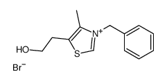 2-(3-benzyl-4-methyl-1,3-thiazol-3-ium-5-yl)ethanol,bromide Structure