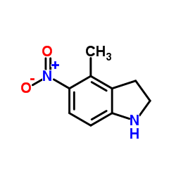 4-甲基-5-硝基吲哚啉结构式