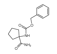 1-(Benzyloxycarbonylamino)-cyclopentan-1-carbonsaeureamid结构式