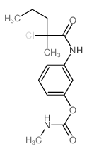 Pentanamide, 2-chloro-2-methyl-N-[3-[[ (methylamino)carbonyl]oxy]phenyl]- Structure
