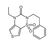4-ethyl-1,1-dioxo-2-(2-phenylethyl)thieno[3,4-e][1,2,4]thiadiazin-3-one Structure
