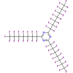 2,4,6-Tris(pentadecafluoroheptyl)-1,3,5-triazine Structure