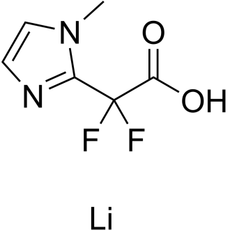 2,2-二氟-2-(1-甲基-1H-咪唑-2-基)乙酸锂盐结构式
