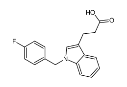 3-[1-[(4-fluorophenyl)methyl]indol-3-yl]propanoic acid结构式