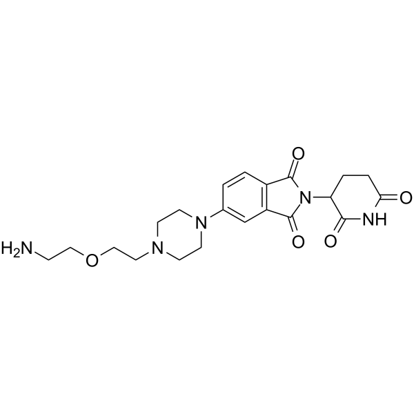 Thalidomide-Piperazine-PEG1-NH2结构式