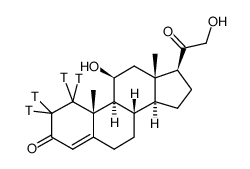 corticosterone-[1,2-3h(n)]结构式