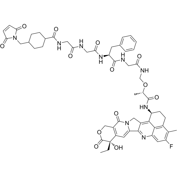 Mal-cyclohexane-Gly-Gly-Phe-Gly-Exatecan结构式