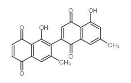 [2,2'-Binaphthalene]-1,4,5',8'-tetrone,1',5-dihydroxy-3',7-dimethyl- Structure
