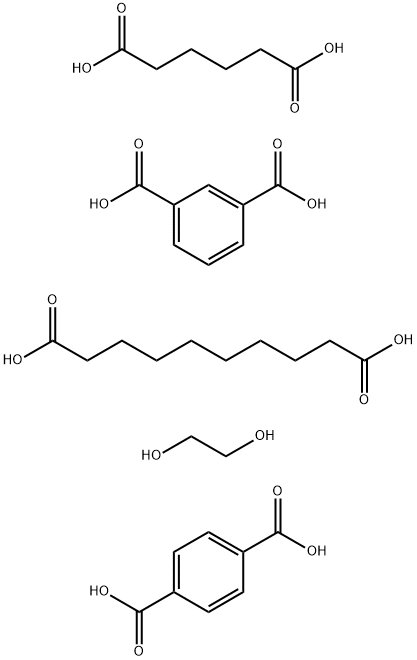 1,3-苯二甲酸与1,4-苯二甲酸、癸二酸、1,2-乙二醇和己二酸的聚合物结构式