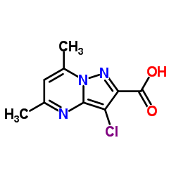 3-Chloro-5,7-dimethylpyrazolo[1,5-a]pyrimidine-2-carboxylic acid Structure