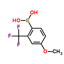 4-甲氧基-2-三氟甲基苯硼酸结构式
