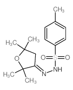 Benzenesulfonic acid,4-methyl-, 2-(dihydro-2,2,5,5-tetramethyl-3(2H)-furanylidene)hydrazide structure