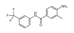 3-甲基-4-氨基-N-(3-三氟甲基苯基)苯磺酰胺结构式