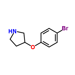 3-(4-溴-苯氧基)-吡咯烷结构式