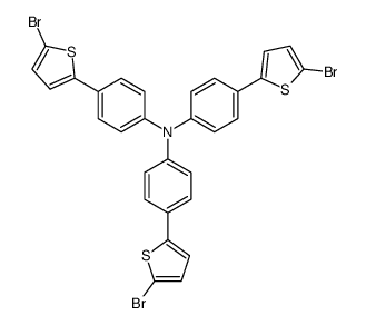 三[4-(5-溴噻吩-2-基)苯基]胺结构式