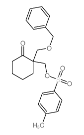 2-[(4-methylphenyl)sulfonyloxymethyl]-2-(phenylmethoxymethyl)cyclohexan-1-one结构式