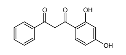 1-(2,4-dihydroxyphenyl)-3-phenylpropane-1,3-dione结构式