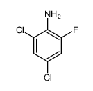 2,4-二氯-6-氟苯胺结构式