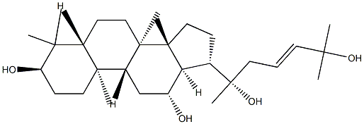 5α-Dammar-23-ene-3α,12β,20,25-tetrol Structure
