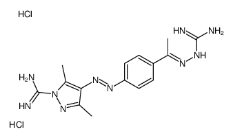 4-[[4-[(E)-N-(diaminomethylideneamino)-C-methylcarbonimidoyl]phenyl]diazenyl]-3,5-dimethylpyrazole-1-carboximidamide,dihydrochloride Structure