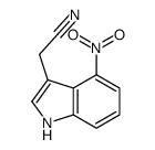 4-硝基吲哚-3-乙腈结构式