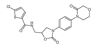 5-chloro-N-[[2-oxo-3-[4-(3-oxomorpholin-4-yl)phenyl]-1,3-oxazolidin-5-yl]methyl]thiophene-2-carboxamide Structure