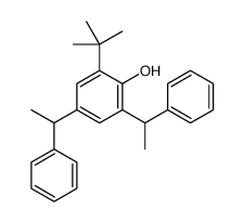 2-(1,1-Dimethylethyl)-4,6-bis(1-phenylethyl)phenol Structure