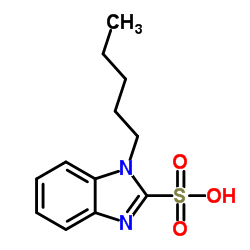 1-Pentyl-1H-benzimidazole-2-sulfonic acid结构式