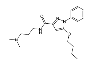 5-butoxy-1-phenyl-1H-pyrazole-3-carboxylic acid 3-dimethylamino-propylamide结构式