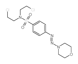 Benzenesulfonamide,N,N-bis(2-chloroethyl)-4-[2-(4-morpholinyl)diazenyl]-结构式