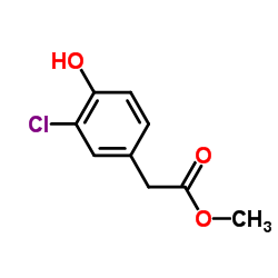 3-氯-4-羟基苯乙酸甲酯结构式