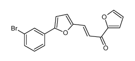 (E)-3-[5-(3-bromophenyl)furan-2-yl]-1-(furan-2-yl)prop-2-en-1-one结构式
