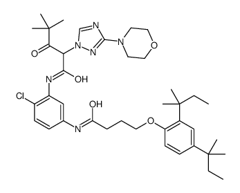 N-[5-[[4-[2,4-bis(tert-pentyl)phenoxy]butyryl]amino]-2-chlorophenyl]-alpha-pivaloyl-3-morpholino-1H-1,2,4-triazole-1-acetamide picture