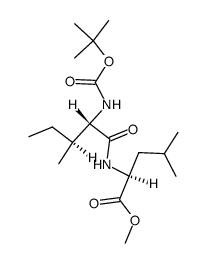 Boc-isoleucine-leucine methyl ester结构式
