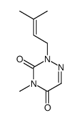 4-methyl-2-(3-methylbut-2-enyl)-1,2,4-triazine-3,5-dione Structure