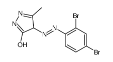 4-[(2,4-dibromophenyl)diazenyl]-3-methyl-1,4-dihydropyrazol-5-one Structure