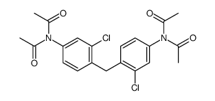 N-acetyl-N-[3-chloro-4-[[2-chloro-4-(diacetylamino)phenyl]methyl]phenyl]acetamide Structure