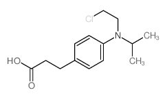 3-[4-(2-chloroethyl-propan-2-yl-amino)phenyl]propanoic acid结构式