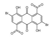 2,6-Dibromo-1,5-dihydroxy-4,8-dinitro-9,10-anthraquinone结构式