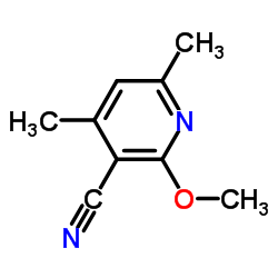 2-甲氧基-4,6-二甲基烟腈结构式