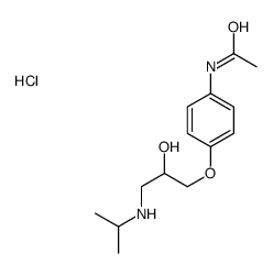 N-[4-[2-hydroxy-3-[(1-methylethyl)amino]propoxy]phenyl]acetamide monohydrochloride Structure