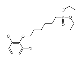 1,3-dichloro-2-(6-diethoxyphosphorylhexoxy)benzene结构式