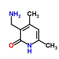 3-(氨基甲基)-4,6-二甲基-1,2-二氢吡啶-2-酮结构式